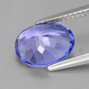 Tanzanite bleue naturelle coupe ovale, 2,71 ct, VVS