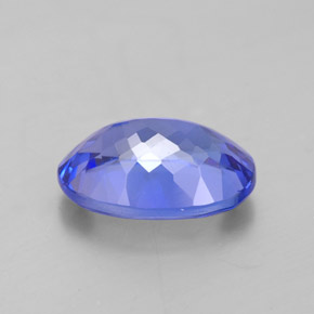 Tanzanite bleue naturelle coupe ovale, 3,20 ct, IF