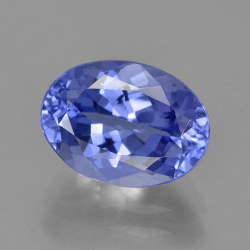 Tanzanite bleue naturelle coupe ovale, 3,46 ct, VVS-VS