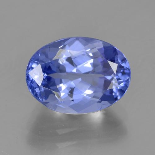 Tanzanite bleue naturelle coupe ovale, 3,46 ct, VVS-VS