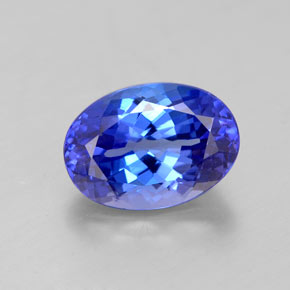 Tanzanite bleue naturelle coupe ovale, 3,12 ct, VVS-VS