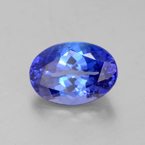 Tanzanite bleue naturelle coupe ovale, 3,12 ct, VVS-VS