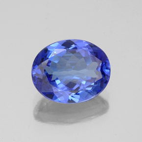 Tanzanite bleue naturelle coupe ovale, 2,86 ct, VVS