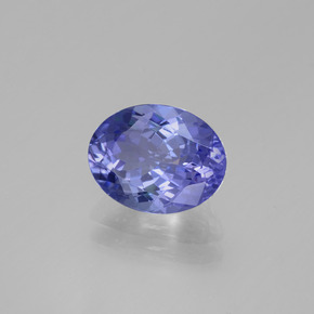 Tanzanite bleue naturelle coupe ovale, 2,22 ct, VVS