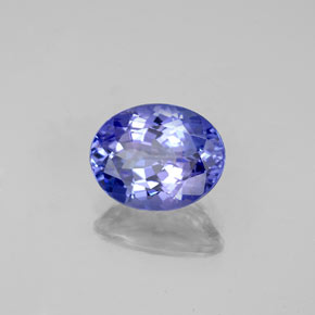 Tanzanite bleue naturelle coupe ovale, 2,10 ct, VVS-VS
