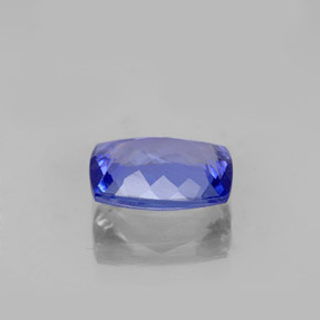 Tanzanite bleue naturelle coupe coussin, 2,16 ct, VVS
