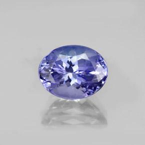 Tanzanite bleue naturelle coupe ovale, 2,47 ct, VVS