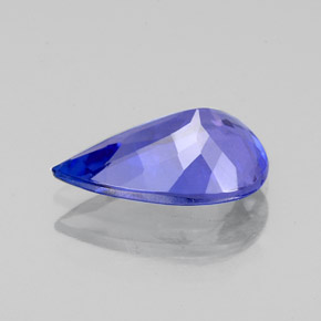 Tanzanite bleue naturelle en forme de poire, 1,89 ct, VS