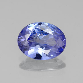 Tanzanite bleue naturelle coupe ovale, 1,51 ct, VVS