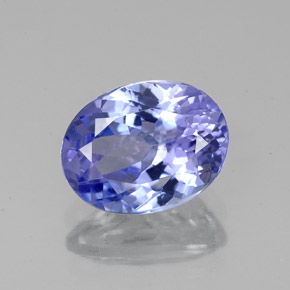 Tanzanite bleue naturelle coupe ovale, 1,92 ct, VVS-VS