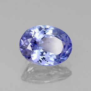 Tanzanite bleue naturelle coupe ovale, 1,92 ct, VVS-VS