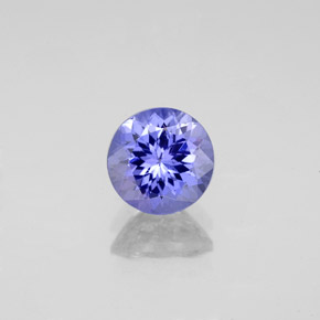 Tanzanite bleue naturelle coupe roude, 1,44 ct, VS-SI