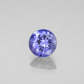 Tanzanite bleue naturelle coupe roude, 1,44 ct, VS-SI