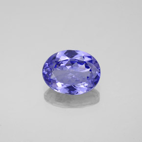 Tanzanite bleue naturelle coupe ovale, 1,73 ct, VVS