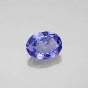 Tanzanite bleue naturelle coupe ovale, 1,73 ct, VVS
