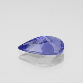 Tanzanite bleue naturelle en forme de poire, 1,88 ct, VVS