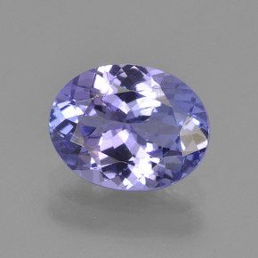 Tanzanite bleue naturelle coupe ovale, 1,96 ct, VVS