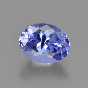 Tanzanite Bleu violet intense naturelle Coupe ovale, 1.71 ct, VVS
