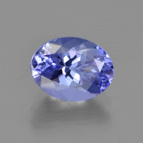 Tanzanite Bleu violet intense naturelle Coupe ovale, 1.71 ct, VVS