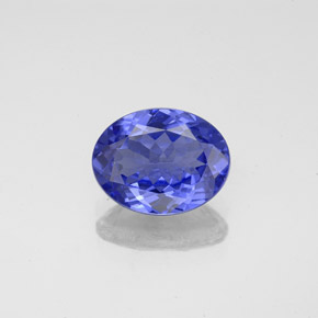 Tanzanite bleue naturelle coupe ovale, 1,89 ct, VVS