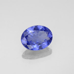 Tanzanite bleue naturelle coupe ovale, 1,89 ct, VVS