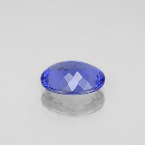 Tanzanite bleue naturelle coupe ovale, 1,89 ct, VVS
