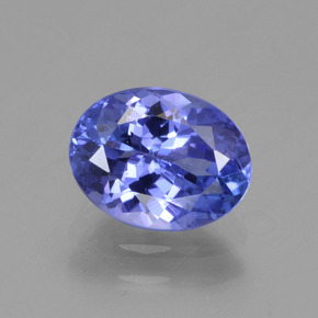 Tanzanite bleue naturelle coupe ovale, 1,62 ct, VVS-VS