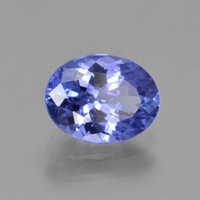 Tanzanite bleue naturelle coupe ovale, 1,62 ct, VVS-VS