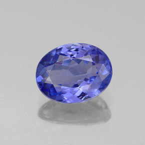 Tanzanite bleue naturelle coupe ovale, 1,46 ct, VVS-VS