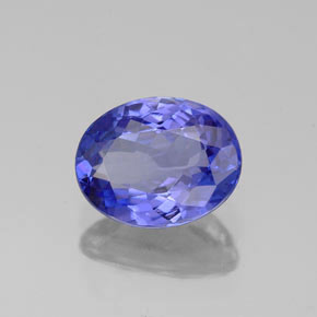 Tanzanite bleue naturelle coupe ovale, 1,46 ct, VVS-VS