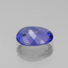 Tanzanite bleue naturelle coupe ovale, 1,46 ct, VVS-VS