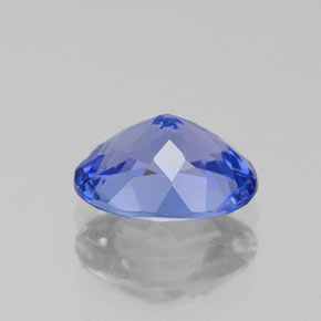 Tanzanite bleue naturelle coupe ovale, 1,52 ct, VVS