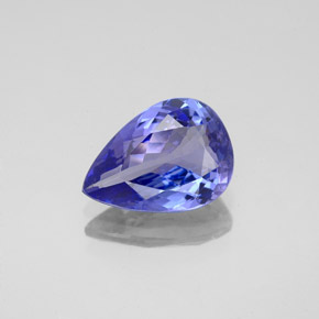Tanzanite bleue naturelle en forme de poire, 2,15 ct, VVS