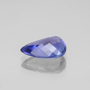 Tanzanite bleue naturelle en forme de poire, 2,15 ct, VVS