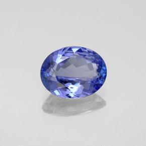 Tanzanite bleue naturelle coupe ovale, 2,08 ct, VVS-VS