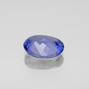 Tanzanite bleue naturelle coupe ovale, 2,08 ct, VVS-VS