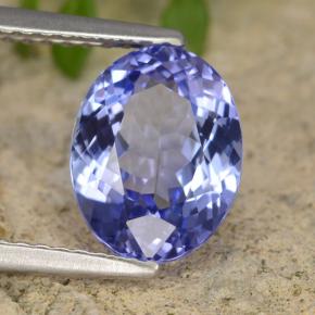 Tanzanite bleue naturelle coupe ovale, 2,45 ct, VVS-VS