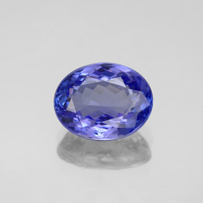 Tanzanite bleue naturelle coupe ovale, 2,94 ct, VVS