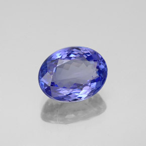 Tanzanite bleue naturelle coupe ovale, 2,94 ct, VVS