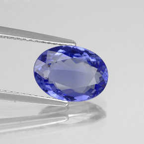 Tanzanite bleue naturelle coupe ovale, 2,34 ct, VS
