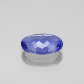 Tanzanite bleue naturelle coupe ovale, 2,34 ct, VS
