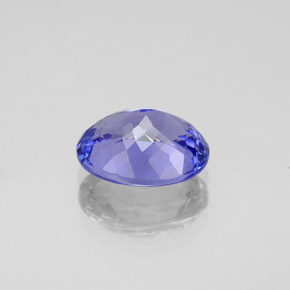 Tanzanite bleue naturelle coupe ovale, 2,56 ct, VVS