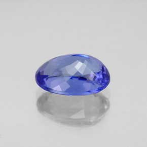 Tanzanite bleue naturelle coupe ovale, 3,21 ct, IF