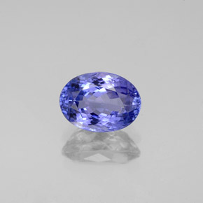 Tanzanite bleue naturelle coupe ovale, 1,61 ct, IF