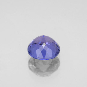 Tanzanite bleue naturelle coupe roude, 1,45 ct, VS