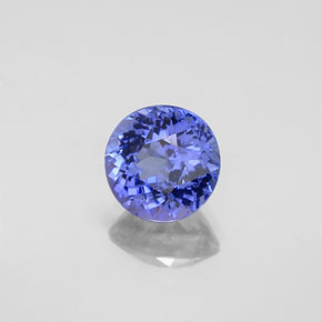 Tanzanite bleue naturelle coupe roude, 1,45 ct, VS