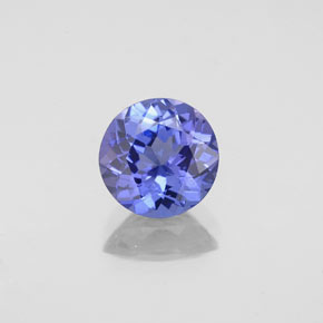 Tanzanite bleue naturelle coupe roude, 1,10 ct, VS