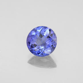 Tanzanite bleue naturelle coupe roude, 1,10 ct, VS