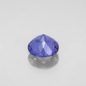 Tanzanite bleue naturelle coupe roude, 1,10 ct, VS