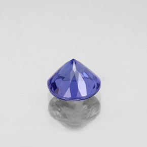 Tanzanite bleue naturelle coupe roude, 1,24 ct, VS